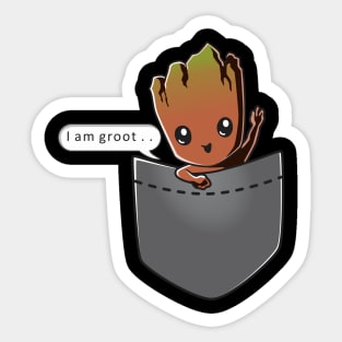 Baby Groot artwork Sticker